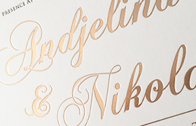 rose gold foil stamping
