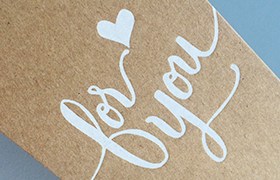 white foil stamping